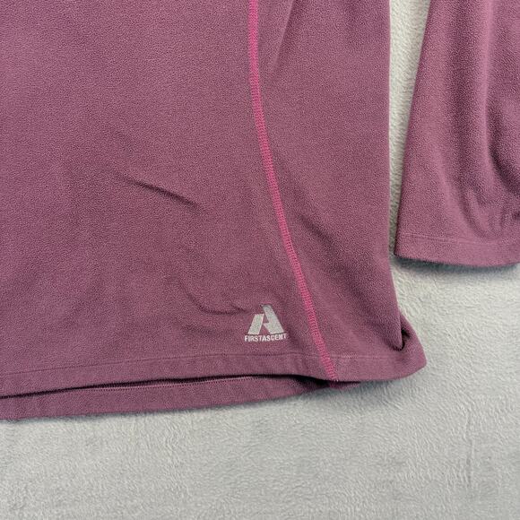 Eddie Bauer First Ascent 1/4 Zip Pullover Women's XL Purple Fleece Outdoor Hike - Picture 3 of 8